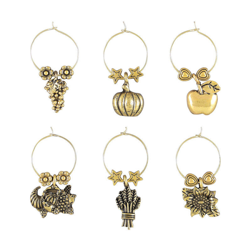 Stebrook Gold Wine Charm