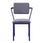 Chaise de bureau rembourrée grise et bleue-878738477