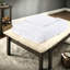 Ensemble de literie, courtepointe en microfibre de coton, 4 pièces, blanc, double / grand