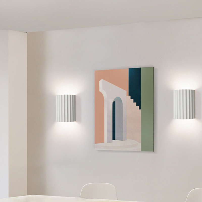 Wilman Resin Flush Mounted Sconce, White