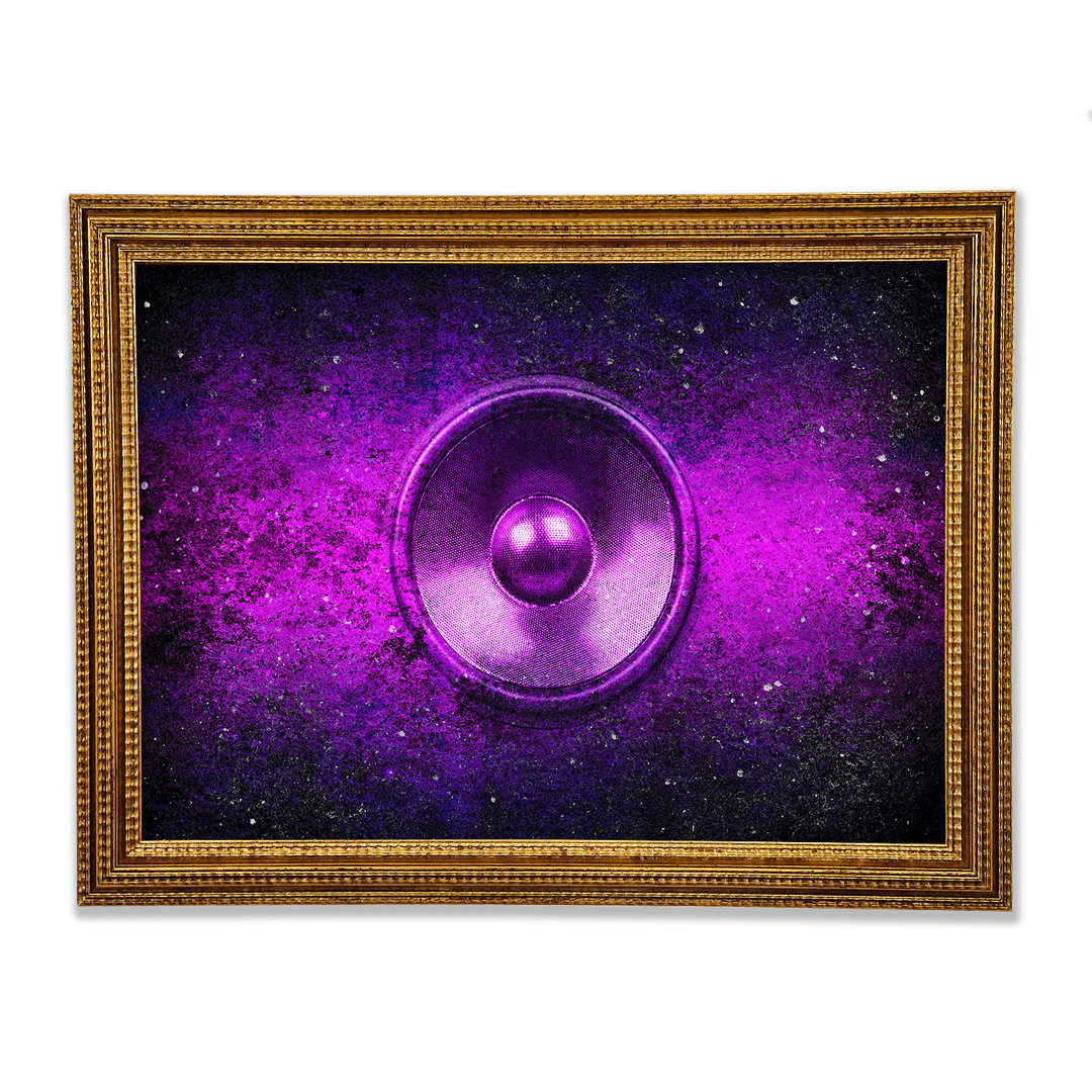 Purple Speaker - Einzelner Bilderrahmen Kunstdrucke