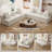 Boneless 128" W Modular Sectional Couch Velvet Sectional Sofa Couch Cloud Sofa Bed with Ottomans Living Room Set-997832846