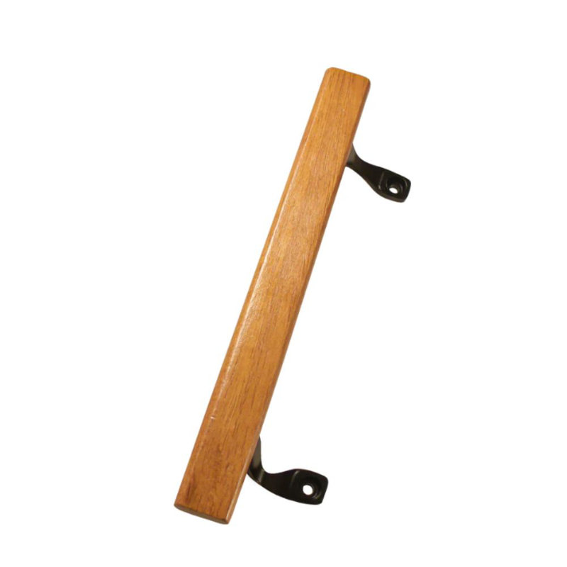 Poignée de porte en bois de 6 5/8 po avec 2 vis incluses, Noir