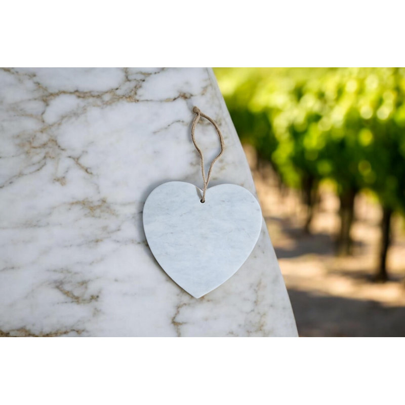 Geko Marble Heart Chopping Board 24X26cm, White