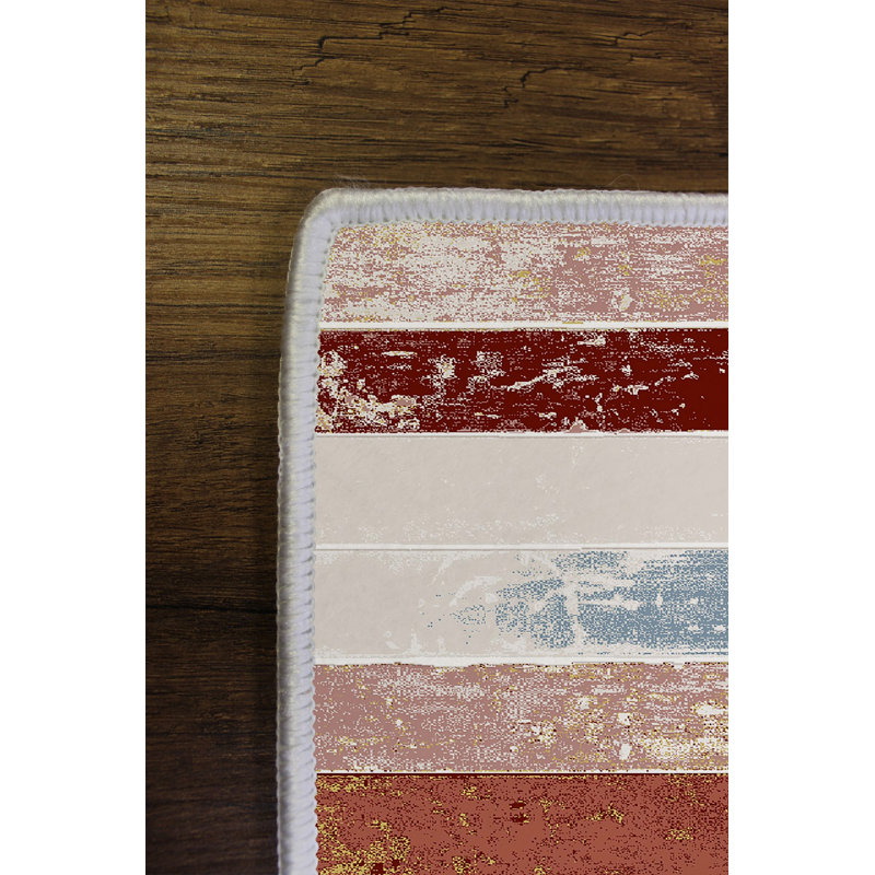 Eco-Friendly Area Rug (5.9 x 9.2 ft), 100% Polyester, 650 g/m² | Antibacterial, Non-Slip PVC Dot Underside, 0.2 in Pile Height | Machine Washable, Digital Print Design for Modern Home Décor, Durable & Easy Care