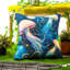 Indoor / Outdoor Red Square Throw Cushion Cover