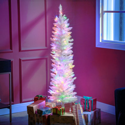 Arbre de Noël artificiel 5 pi avec 5 branches colorées et 150 lumières DEL colorées