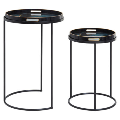 Culley Glass Top Frame Nest Of Tables