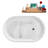 47" Streamline Soaking Freestanding Tub and Tray With Internal Drain-101688626