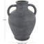 Ceramic Whitewashed Textured Amphora Decorative Vase with 2 Handles