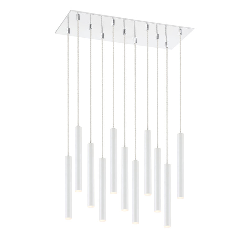 Bowning 11 - Light LED Cluster Pendant, Matte White