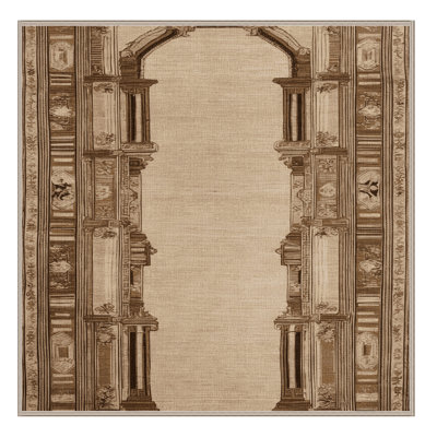 Tapis brun français lavable à la machine