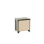 Table de chambre rustique gris, table de chevet 2, table de chevet en bois massif pour la chambre à coucher, ornement