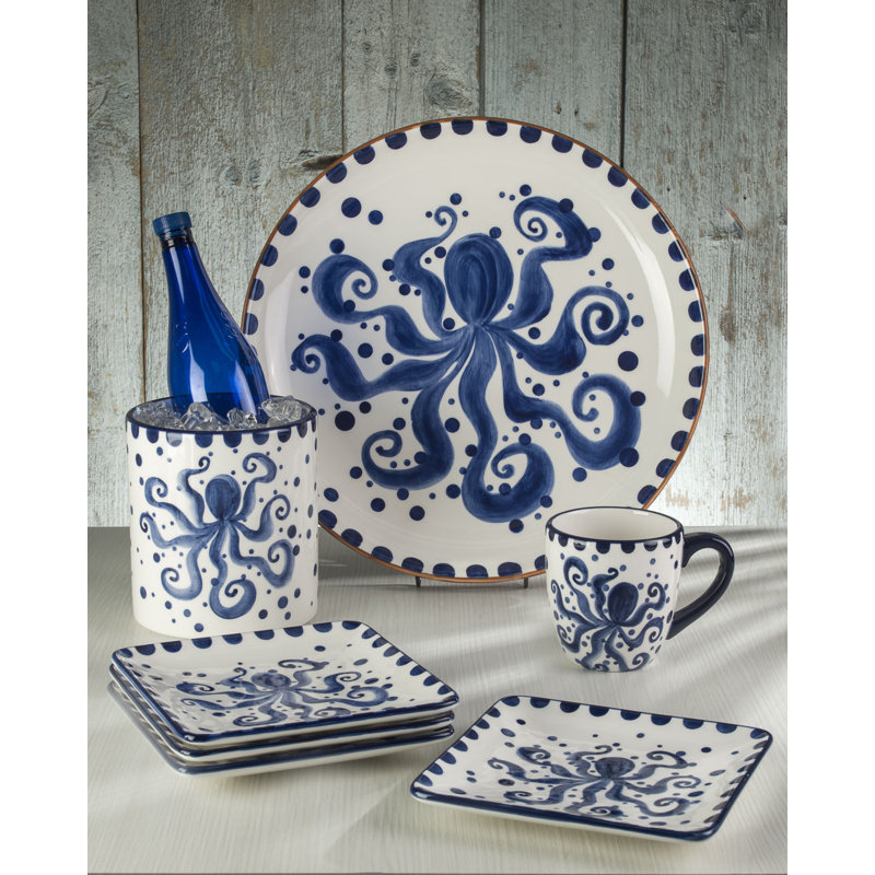 Octopus 15" Round Serving Platter