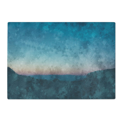 Tempered Glass Over the Mountains Chopping Board