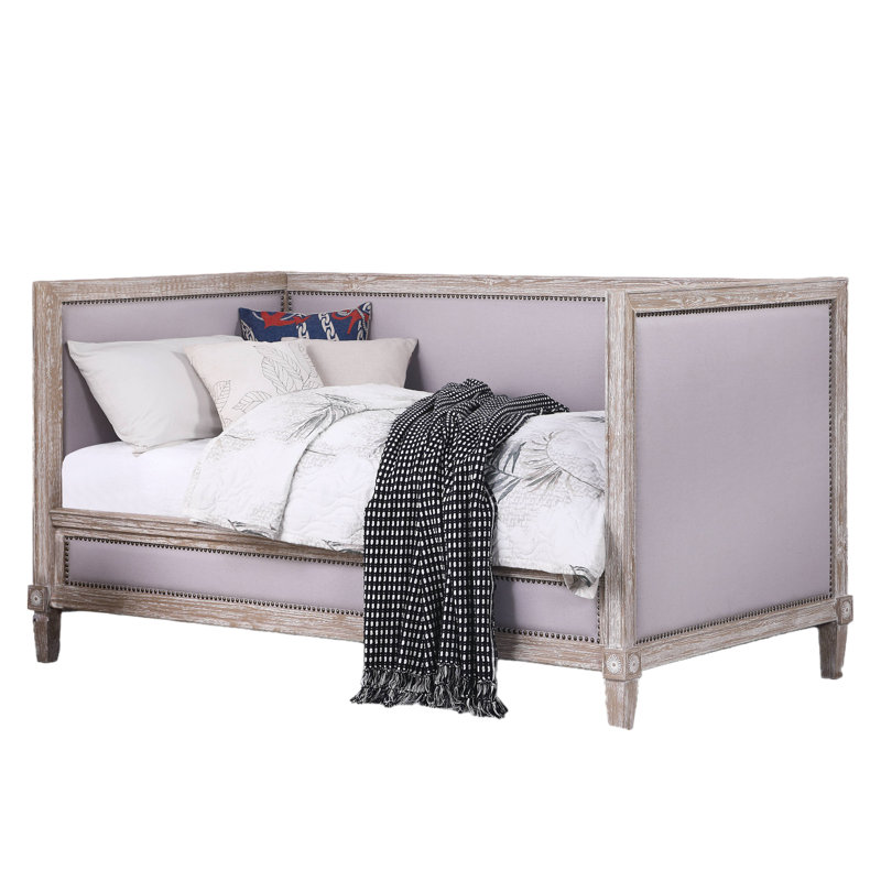 Linen & Weathered Oak Finish Daybed (Twin), Twin