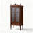 Elegant Ornate Display Cabinet with Begonia Pattern Glass Door & Drawer