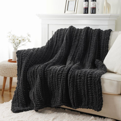 Large Rope Knot Throw Blanket,Soft And Thick Chenille Throw Blanket, 50"X60"