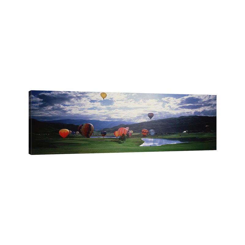 Hot Air Balloons, Snowmass, Colorado, USA by Panoramic Images - Wrapped Canvas Panoramic Gallery-Wrapped Canvas Giclée