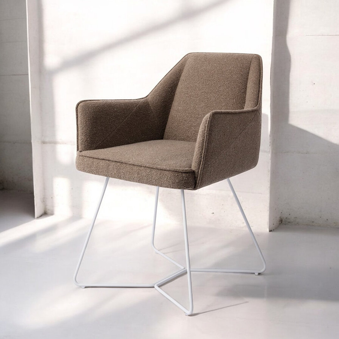 Davyen Polyester Upholstered Metal Armchair