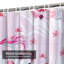 Rideau de douche imperméable à motif floral rose avec 12 crochets-1362268817