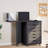 Jennavecia vidaXL MOSS 7-Drawer Chest with Desk & Wheels, Solid Pinewood, 41.5"x15.4"x29.3"-212607400
