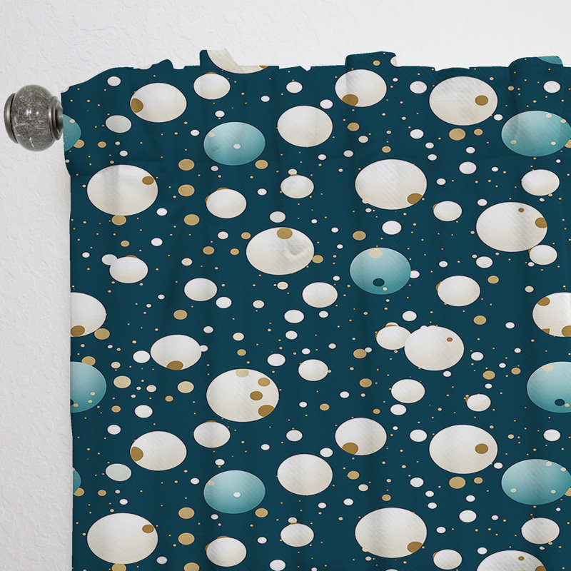 Motif à pois Nautique Allure - Rideau abstrait - Rideau abstrait obscurcissant - 1 panneau, L 52 po x L 120 po