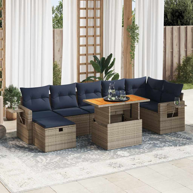 62cm Wide Patio Sofa with Cushions