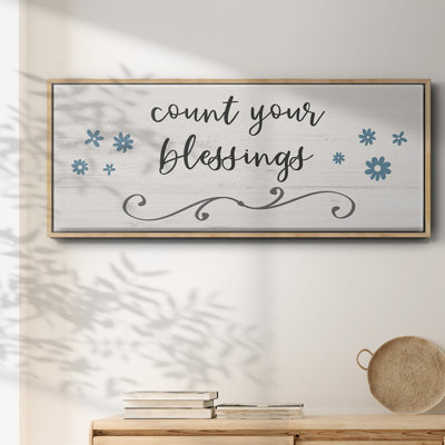 «Count Blessings», toile encadrée