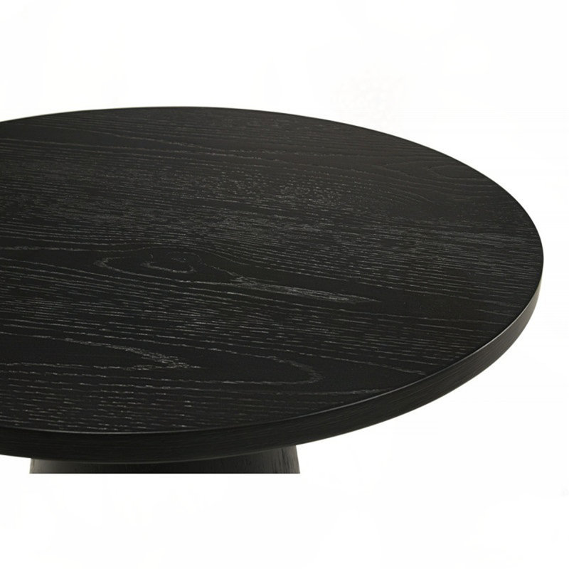 Table basse ronde en bois, Noir