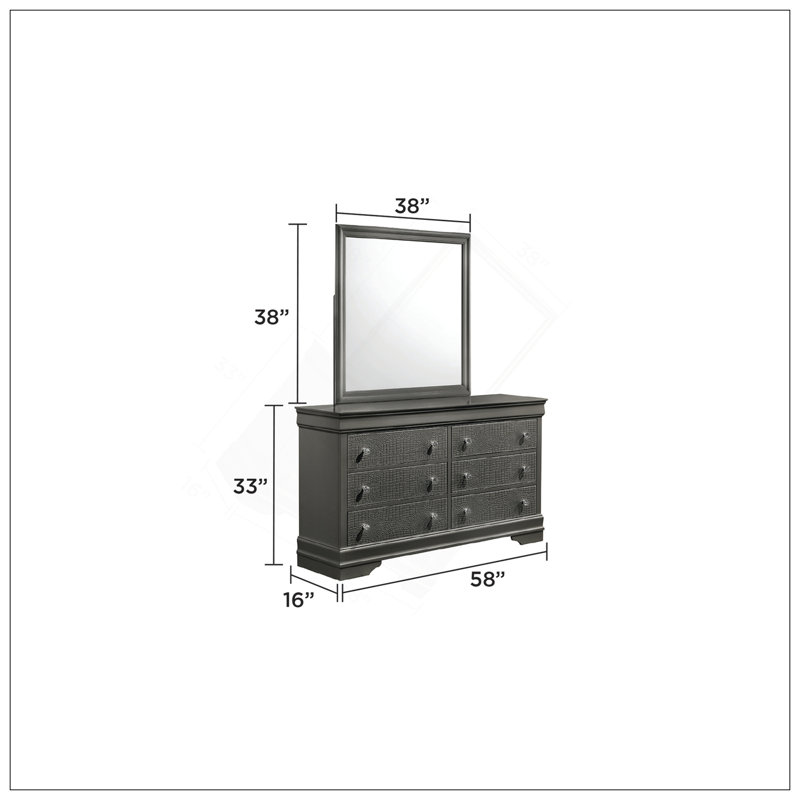 Miroir de style moderne Blaze avec cadre élégant, parfait pour rehausser la luminosité et la profondeur de la pièce