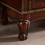 Vintage Art Hand-Painted Carved Accent Cabinet