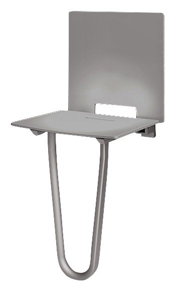 Vasya 37.2cm Metal Shower Bench, Light Grey