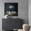 «Pastel Navy Abstract Sky Clouds Modern Relaxing Minimalist», reproduction sur toile flottante-98126390-98126389