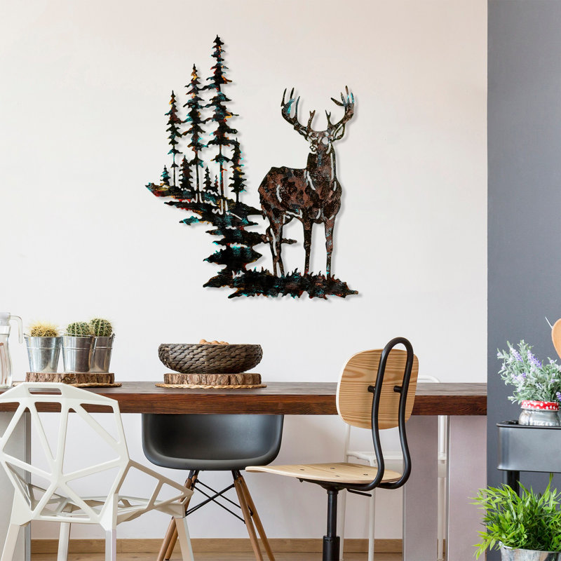 Rustic Wall Decor on Metal, Black