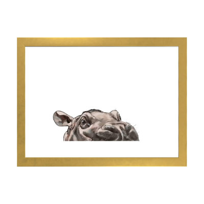 «Peeking Hippo» par Big Nose Work - impression d'art graphique