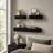 Thicker Black Floating Shelf with Invisible Brackets, Deeper Surface, Wall Storage