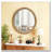 Round Distressed Wood Beaded Wall Mirror