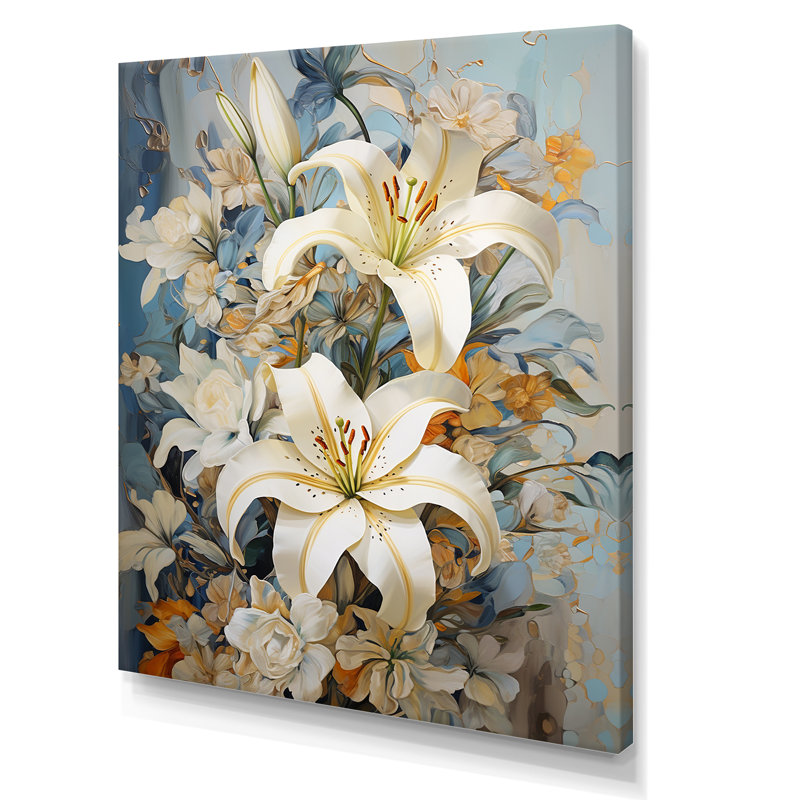Dreamy Serenade Of Lilies III sur toile, Toile tendue, H 32 po x l 24 po