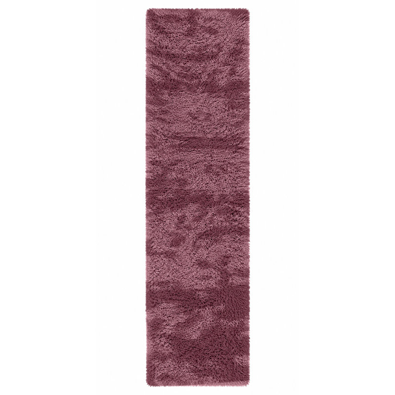 Luxury Plush Shaggy Area Rug & Runner, Soft Deep-Pile Non-Slip Living Room Carpet, Runner 60 x 220 cm, Pink/Lilac