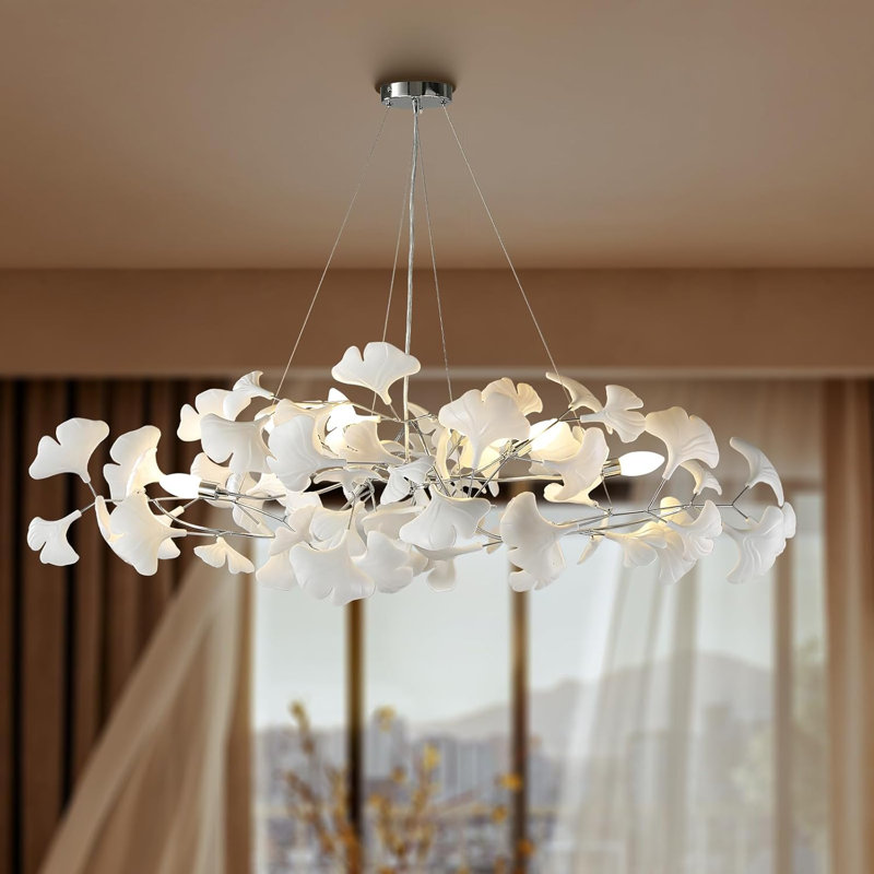 Lustre à 6 lumières 47,2 po Kedarian, Argent argent