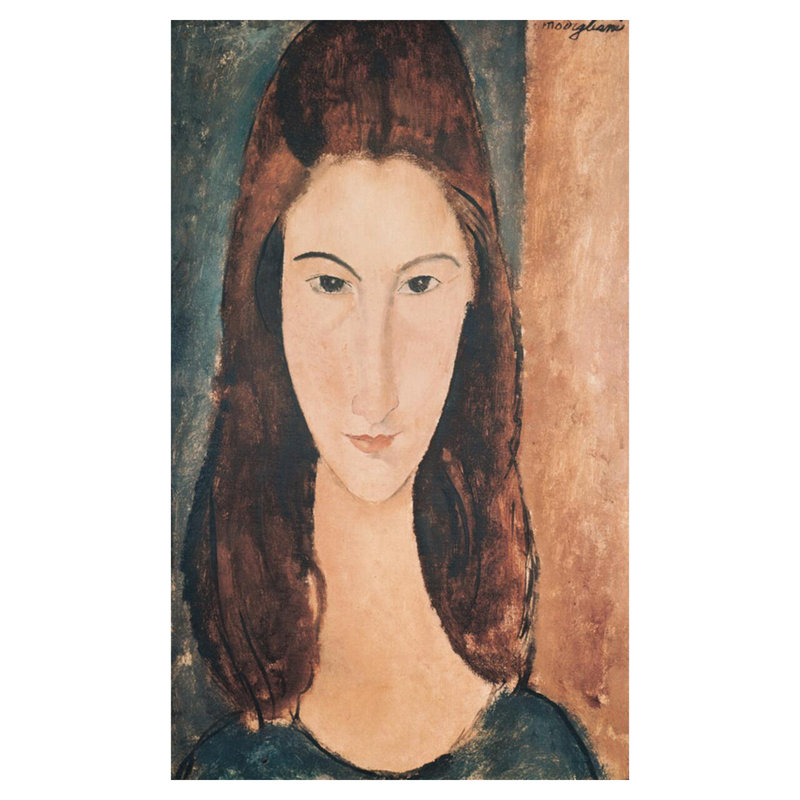 Portrait d'une jeune fille (huile sur toile) par Amedeo Modigliani - Estampe numérique, H 40 po x l 32 po
