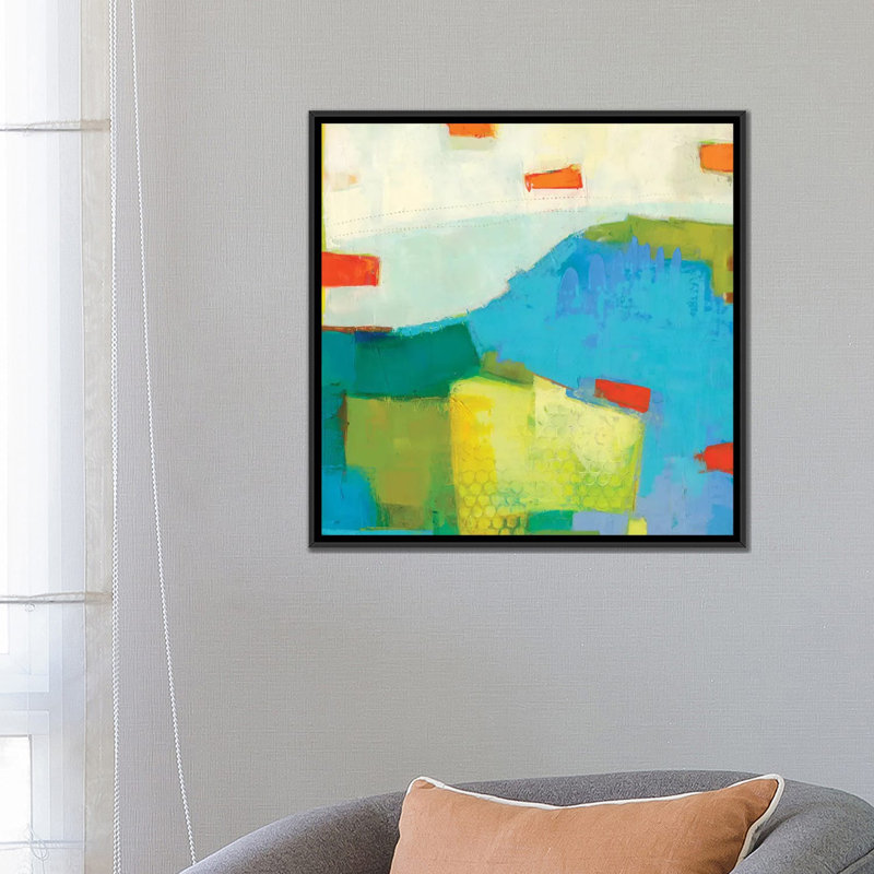 « keswick iii », reproduction sur toile, H 18 po x l 18 po x P 1,5 po, Toile avec cadre noir, Pas de tapis