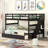 Spacious Wood Bunk Beds With Storage, Modern Espresso Design For Home
