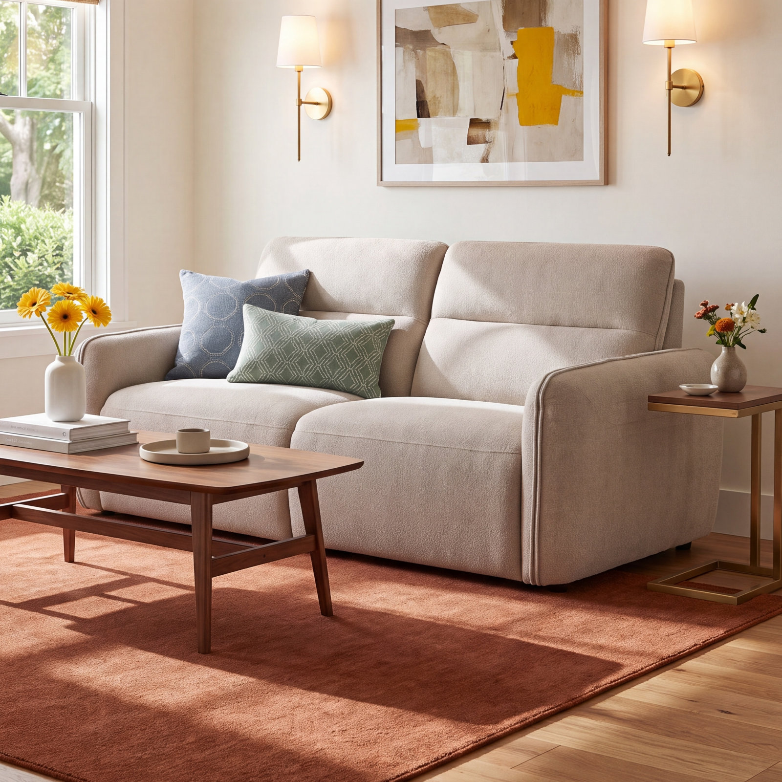 Bayne 87" Linen Reclining Sofa, Elite Sand Chenille