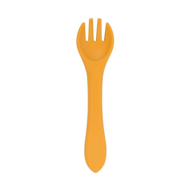 Wood Stainless Steel Baby Flatware, Yellow