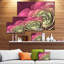 « fractal fleur », impression sur toile tendue rose/vert-26102421