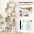 Geometric Bookcase S-Shaped Bookshelf w/ Metal Frame Gold-796637933