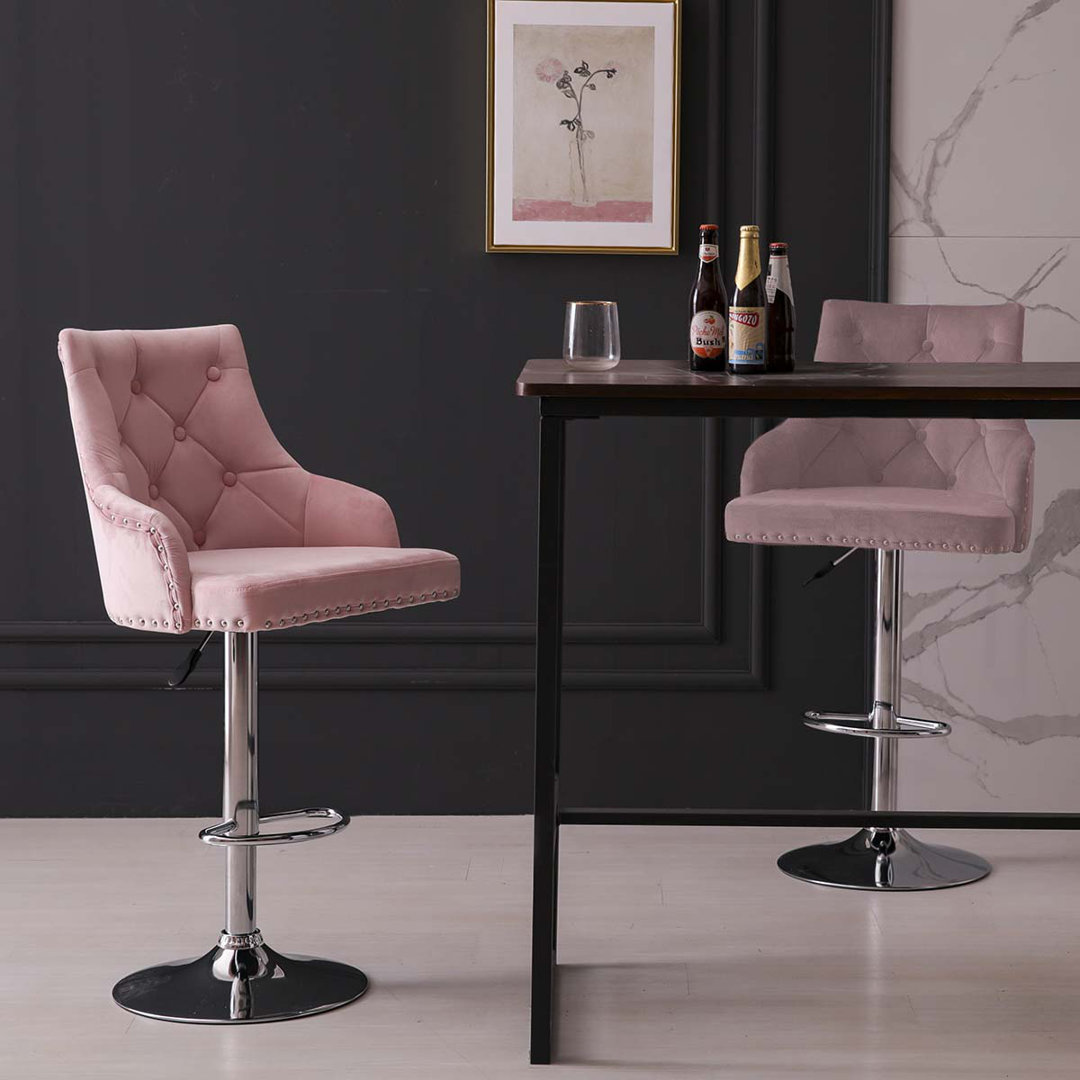 Hollier Height Adjustable Swivel Bar Stool