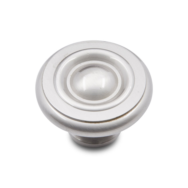 CK Series 1 1/2" Diameter Mushroom Knob, Satin Nickel (Pewter), Large